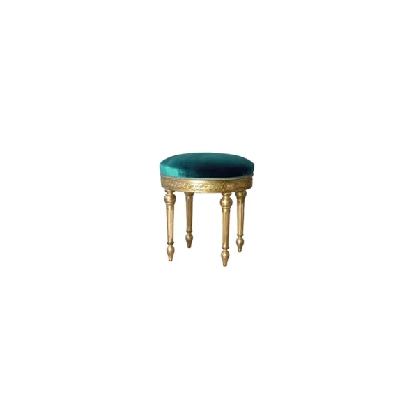 Pouf rond de style Louis XVI <br /> Réf. 169 – Image 2