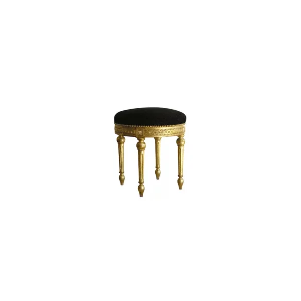Pouf rond de style Louis XVI <br /> Réf. 169