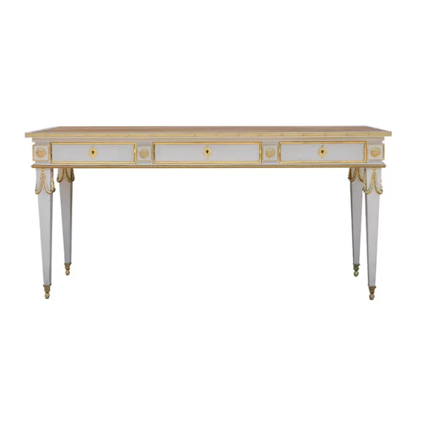 Bureau plat toutes faces Louis XVI <br />
 Réf. 780